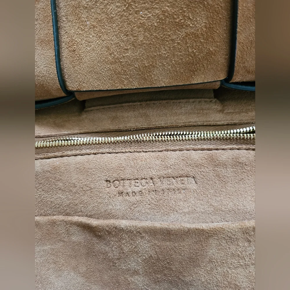 BOTTEGA VENETA Intrecciato Small Arco Tote Bag Leather Dark Green - Picture 6 of 8